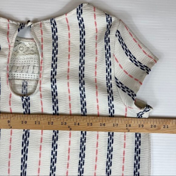 Xhilaration Crochet Striped Shift Dress Sleeveless Women's Size Large - Picture 7 of 8